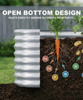Cross-section of Galvanized Oval Raised Garden Bed 4 By 2 By 2 Ft Outdoor Planter Boxes For Vegetables, showing nutrient absorption.