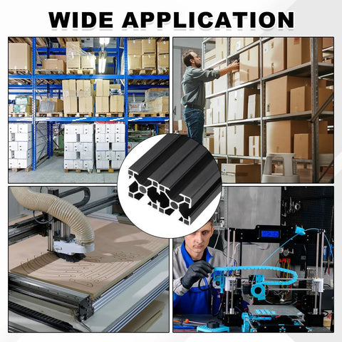 4 Pack 350mm 3030 Aluminum Extrusion Profiles European Standard Anodized Linear Rail For 3D Printers And CNC Machines