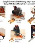 NGX Saw Plate and 55 Inch Non Chip Strip for Clean Smooth Straight Cuts Reversible and Ready To Pair With Most Circular Saws and Clamp Edge System Easy Quick Release Attachment for Portable Saws 544001