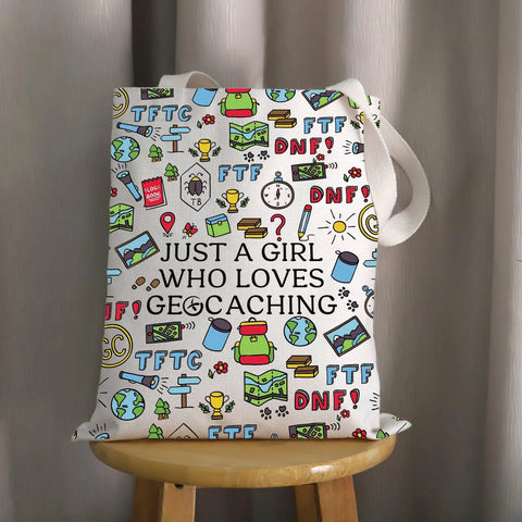 Geocache Tote Bag For Cachers And Outdoor Lovers Great Gift For Geocachers Who Live For The Hunt Durable Canvas With Waterproof Coating