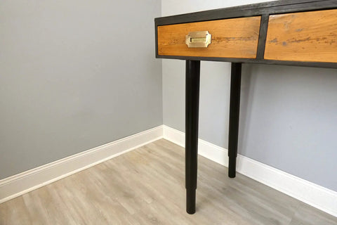 Adjustable 2 Inch Diameter Steel Desk And Table Legs Black Built To Last 27 And A Half Inch To 43 Inch With 5 Inch Plate Mount And Screws Included