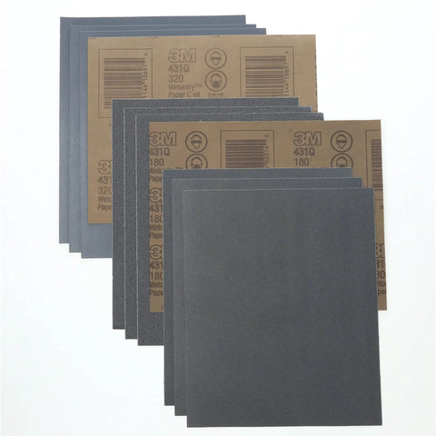 Wetordry Paper Sheet 431Q 80 C-Weight Sandpaper for Wet or Dry Sanding 9 x 11 in silicon carbide waterproof backing