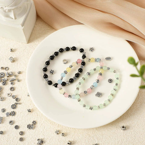 Tibetan Silver Spacer Beads 1000 Pieces Metal Beads For Jewelry Making Bracelet And Necklace Craft Supplies Random Styles Mixed Shapes