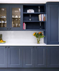 Kitchen cabinets with Matte Black Cabinet Knobs Set 15 Pack 1-1/4 Inch Solid Round Drawer Pulls