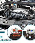 4 Way Battery Terminal Connectors Set For SAE JIS Type A Posts Quick Release Positive And Negative Cable Ends Durable Corrosion Resistant Easy Install Multi Cable Wiring Kit For Your Ride. installed on car battery