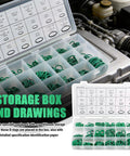 270 Piece AC O Ring Kit With 18 Sizes And Oil Resistant Rubber O Rings For Car AC Compressor Sealing in open box