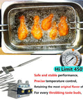 Upgraded 1177 High Limit Fryer Thermostat Switch Three Eighths Inch MPT 450 F Replacement OEM Part with frying basket image