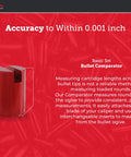 Bullet Comparator Basic Set for Lock N Load to Measure Seating Depth from Ogive to Base on Loaded Rounds with Seven Inserts