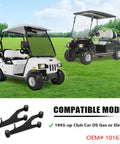 Delta A Plate Sub Assembly For Club Car DS 1993 Up Gas And Electric Golf Carts Driver And Passenger Side Two Pack Replacement OEM 1016353 Heavy Duty Steel Alloy For Easy Install with compatible golf carts displayed.