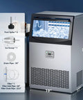 Keep Your Drinks Frosty All Night Long With This Hella Fast Heavy Duty Commercial Ice Maker, 31x19x17 in, stainless, serving nugget ice.
