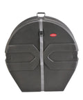 Built Like A Tank 16 X 30 Marching Bass Drum Case With Thick Cushioned Lining And Stackable Frame, front view with strap.