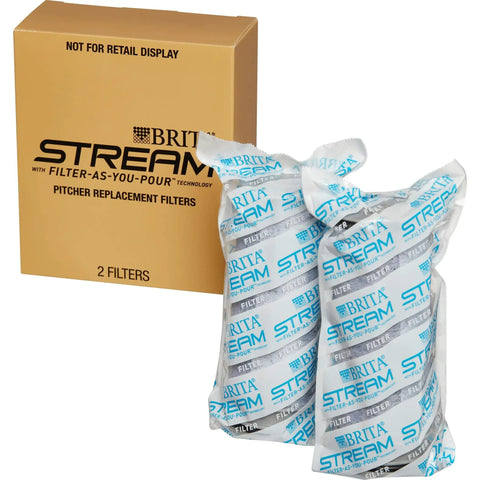 Stream Pitcher Water Filter System For Pitchers And Dispensers, BPA Free, Reduces Chlorine Taste And Odor By Over 90%, Includes Two Filters