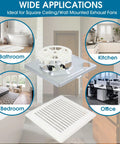 696N R02 B Unit Replacement With C350GN Grille for 695 696N 670 671 689 696MFG Bath Vent Fan with wide application uses