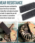 Four Pack 26517 Air Compressor Filter Replacement for Craftsman DeVilbiss Porter Cable and Sears installed in compressor