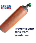 Orange Diving Tank Mesh Protector Sleeve For Scratch Protection Durable Nylon Cover With Adjustable Length Easy Install
