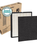 True HEPA Replacement Filter J for Air Purifier AC5900WCA showing box, white filter, and black carbon pre-filter