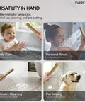 Luxury Ceiling Mount Shower System With Integrated Bluetooth Music Player And Brushed Gold Rainfall Panel For A Fast Bathroom Makeover That Drops Serious Spa Vibes Daily used for family care, personal rinse, cleaning, and pet bathing.
