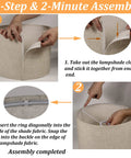 Assembly process for Beige Linen Drum Lampshade Set Of 2 For Table Floor And Pendant Lights With UNO Fitter And Spider Compatibility