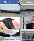 Comparison of Garage Door Bottom Seal Kit 16.5ft EPDM Rubber Weatherproof Seal With Aluminum Track Kit showing durability, tear resistance, and temperature resistance.