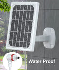 Outdoor Solar Panel Charger For Wireless Security Cameras Weatherproof Battery Backup Power For Stick Up Cam Battery And Spotlight Cam Battery Pro Plus in rain
