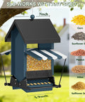 Heavy Duty Squirrel Proof Bird Feeder With Weight Activated Perch 5 Pound Capacity Easy Fill And Clean Outdoor Feeder For Cardinals Bluebirds Finches Chickadees And All Birds