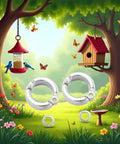 2 Pack Silvery Parrot Foot Rings For Small To Medium Birds With Easy Clip For Quick On Off Use Metal Bird Leg Bands