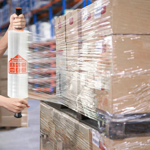 Industrial Strength Stretch Film 15 Inch By 1000 Feet Pallet Wrap With Handles Heavy Duty Clear 60 Gauge Moving Wrap 2 Pack Rolls