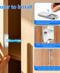 Ultra Slim Invisible Cabinet Door Magnets With High Adhesion No Drilling Required Strong Magnetic Catch installation process