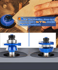 Two Piece Shaker Style Rail And Stile Router Bit Set With Half Inch Shank Boss Grade Carbide for Shaker Doors in use
