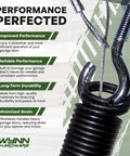 Close-up of Heavy Duty 180 Lb Garage Door Extension Springs Two Pack With Double Loop Design And Precision E Coating