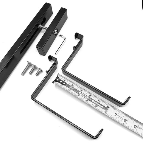 Adjustable Planter Box Mounting Hardware For Vertical Spindled Deck Railings 16 Inch Clamp Brackets Portable Flexible Holder For Balcony And Patio Garden Boxes Easy To Move Multi Function Plant Box Support