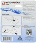Packaging for Replacement Scraper Blades For Small And Medium Glass Aquarium Cleaners 2 Pack with assembly instructions