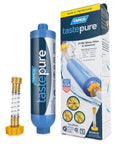 TastePure RV Water Filter Inline System With Flexible Hose Protector Six Step Filtration GAC And KDF for clean drinking water