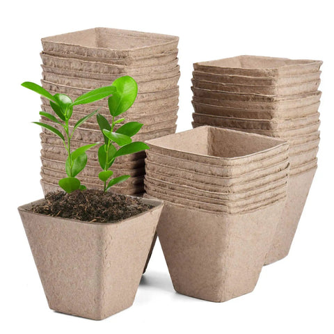 plant starter pots 3.25" Seed Starter Pots - Eco Biodegradable