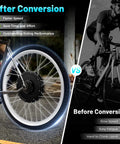 26 Inch Electric Bike Conversion Kit 48V 1000W Rear Hub Motor With 460 RPM PAS Sensor And LCD Display for improved bike performance