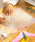 Nicapa StandardGrip 12x12 cutting mat for Silhouette Cameo; translucent grid with white floral cut design