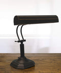 Piano Mate Dark Bronze Piano Lamp With 16.5 Inch Tall Body And 13 Inch Shade, Dope Desk Lighting For Home Or Studio, E27 Socket