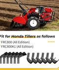 Left Right Rotary Tine Kit For Honda Tillers FRC800K1 FRC800 Replacement Part 06722 V20 003 with tiller and tines