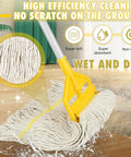 Looped End Commercial Mop Replacement Head 2 Pack Heavy Duty String Wet Refill For Industrial Floor Cleaning Universal Fit