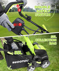 2-In-1 Dethatcher And Scarifier For Lawns, 16-Inch Electric Walk-Behind with 15 Amp Copper Motor, 55L thatch bag