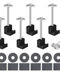 No Sweat Truck Tool Box Mounting Kit With Easy No Drill Setup and Heavy Duty J Hook Crossover Clamps, 6 clamps with rubber pads.