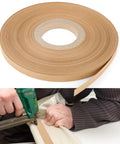Professional Grade Upholstery Tack Strip Half Inch Wide By Seventy Yards Long Delivers Dead Nuts Straight Edges Hides Staples Quick On Couches Chairs And Recliners No Sweat being applied to fabric.