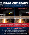 Comparison of stand-off and drag cutting with IPT-80 torch for APEX DC8502 Drag-Cut Shield Set for LTP8500 Plasma Cutter Replacement Kit.