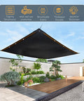 40 By 50 Feet Black Shade Cloth Mesh Tarp With Grommets For Outdoor Patio Garden Carport Chicken Coops Backyards Plant Cover Ninety Percent Shade Coverage Heavy Duty Sun Shade Netting over modern patio