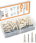 Plastic Drywall Anchors And Screws Kit 140 Pieces For Self Drilling Hollow Walls Includes 70 Anchors In 13x42mm And 70 Screws In 15x33mm No Drill Needed Durable Nylon Construction Quality