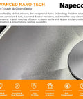 Close-up of Undermount 17 Inch Stainless Steel Bar Sink Real Deal Deep 9.5 Inch Single Bowl Square Small Kitchen Sink for silver finish