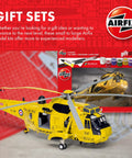 Airfix gift set with RAF Rescue Yellow Helicopter model and paints for experienced modellers