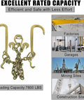 Three Eighths Inch Steel Towing Chain Bridle With 2 Ft Length, V Type Tow Chain, 15 Inch J Hooks, 2 Inch Legs, 7800 Lbs Capacity
