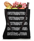 Straight Up The Fresh Canvas Tote Bag For Logistics Crews Bold Distribution Typography Graphic Heavy Duty 16X16 Inch filled with groceries.