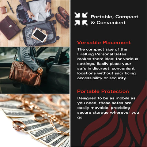 Mini Safe With Combination Lock For Home Security, Compact Lock Box For Valuables, Portable Steel Safe In Black, Small Travel Safe And Personal Lockbox For Cash And Jewelry